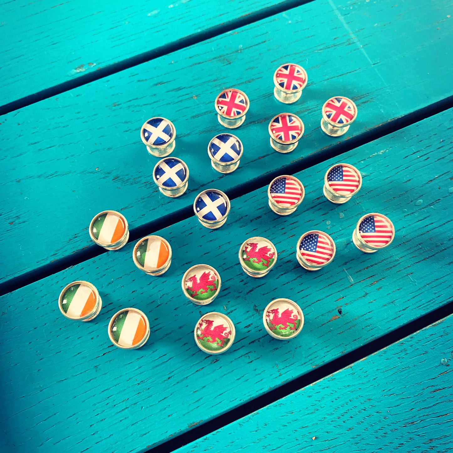 Flag Shirt Studs. Dress Shirt Buttons. Custom made personalised flags. Groom Suit. Wedding Shirt. Classic attire. White Tie Black Tie Tuxedo
