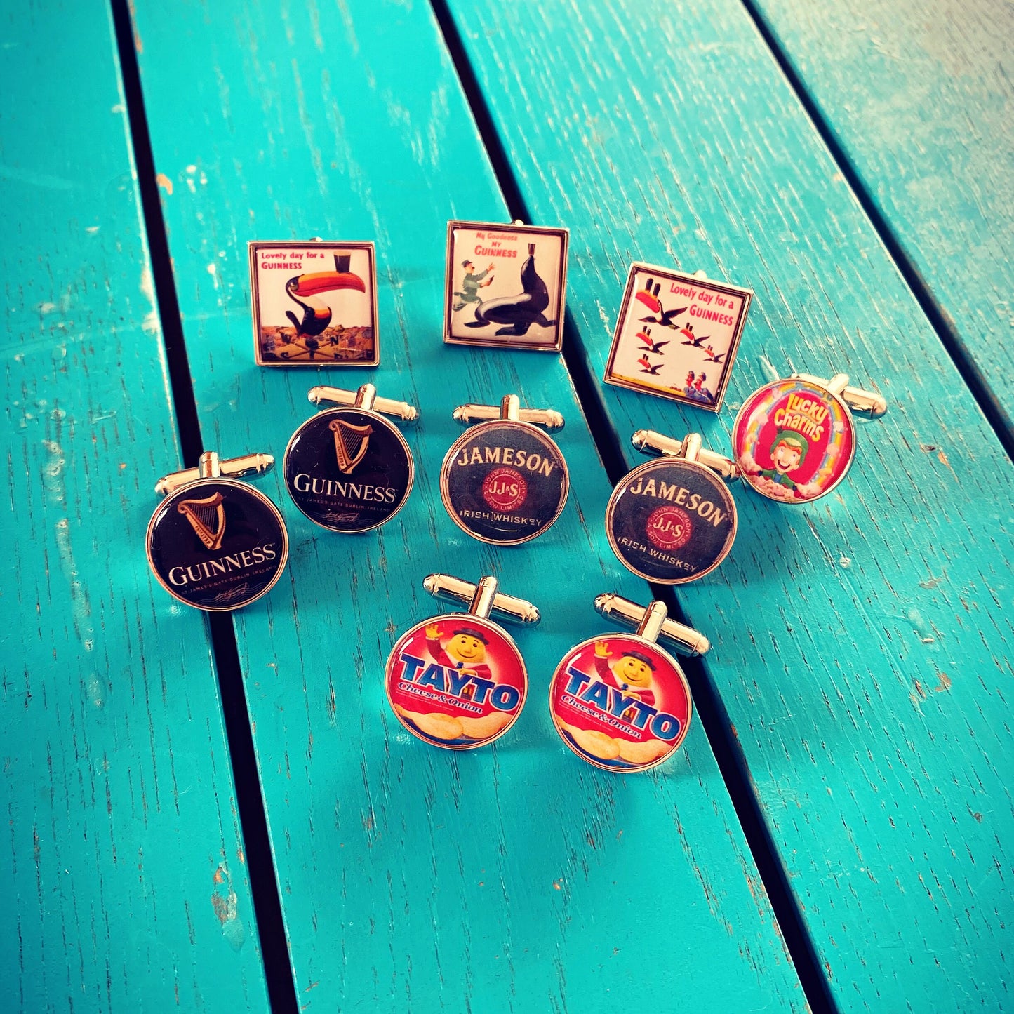 St Patrick's Day Cufflinks! Irish Gifts. Ireland Pocket Watch. Ireland Flag. GAA. Irish Wedding. Paddys Day 17th March. Provinces. Rugby.