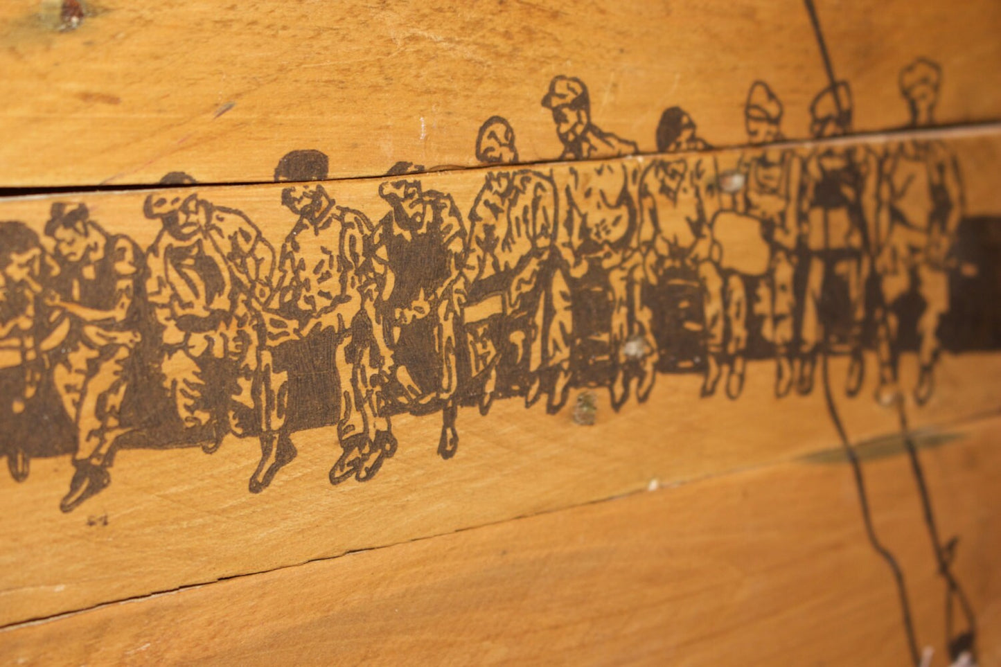 Rustic 'Lunch atop a Skyscraper' 'Men at Lunch' Sign - Reclaimed pallet wood - Hand drawn copy of iconic photo. Housewarming. New York. Gift