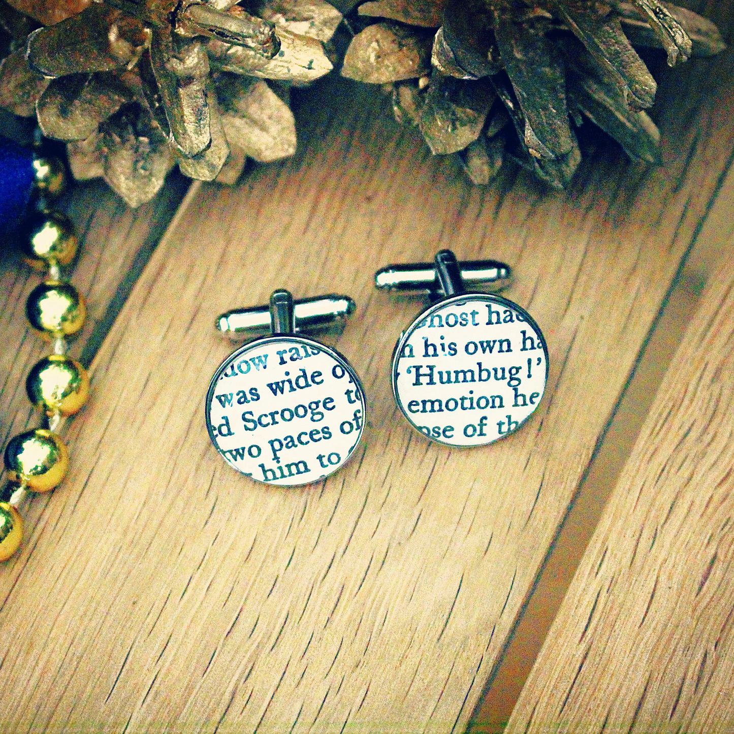 Book Page Cufflinks