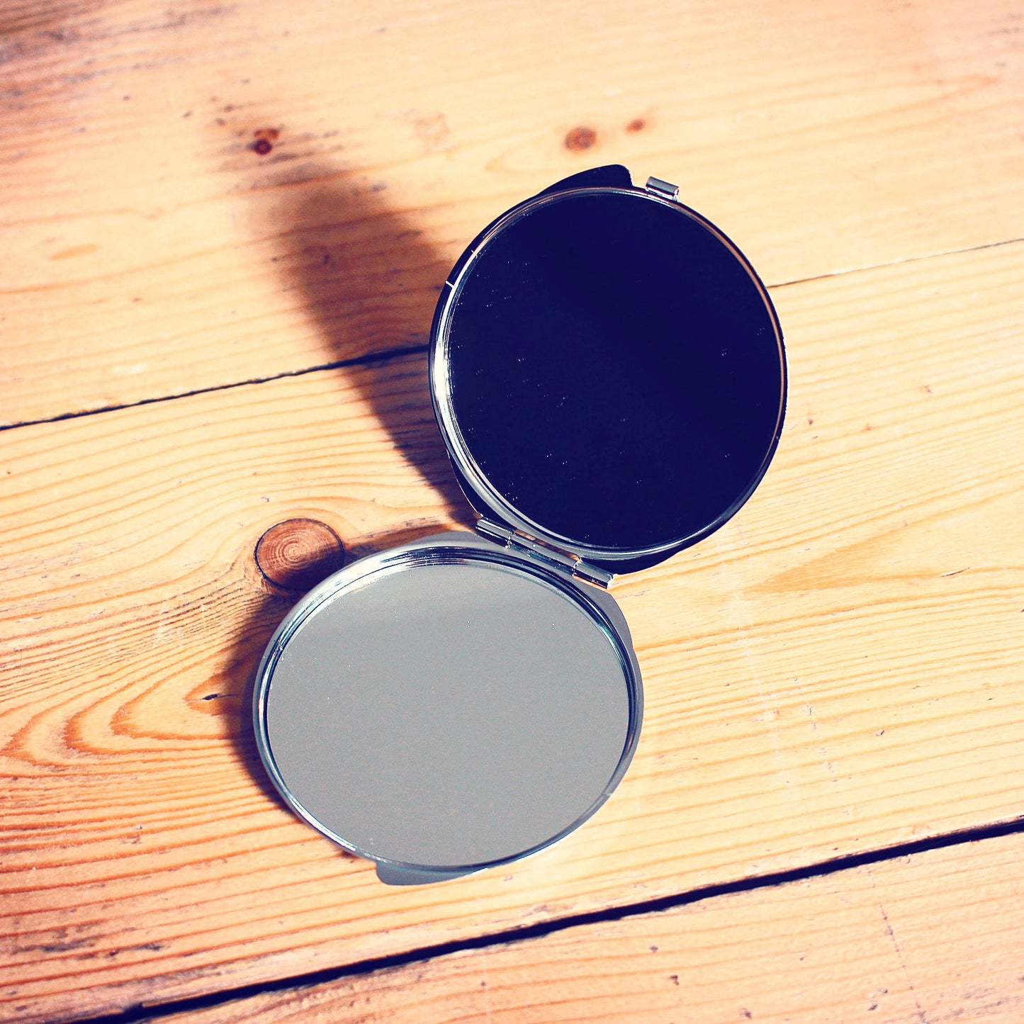 Personalised Engagement Coordinates Compact Mirror – Location Keepsake Gift for Her