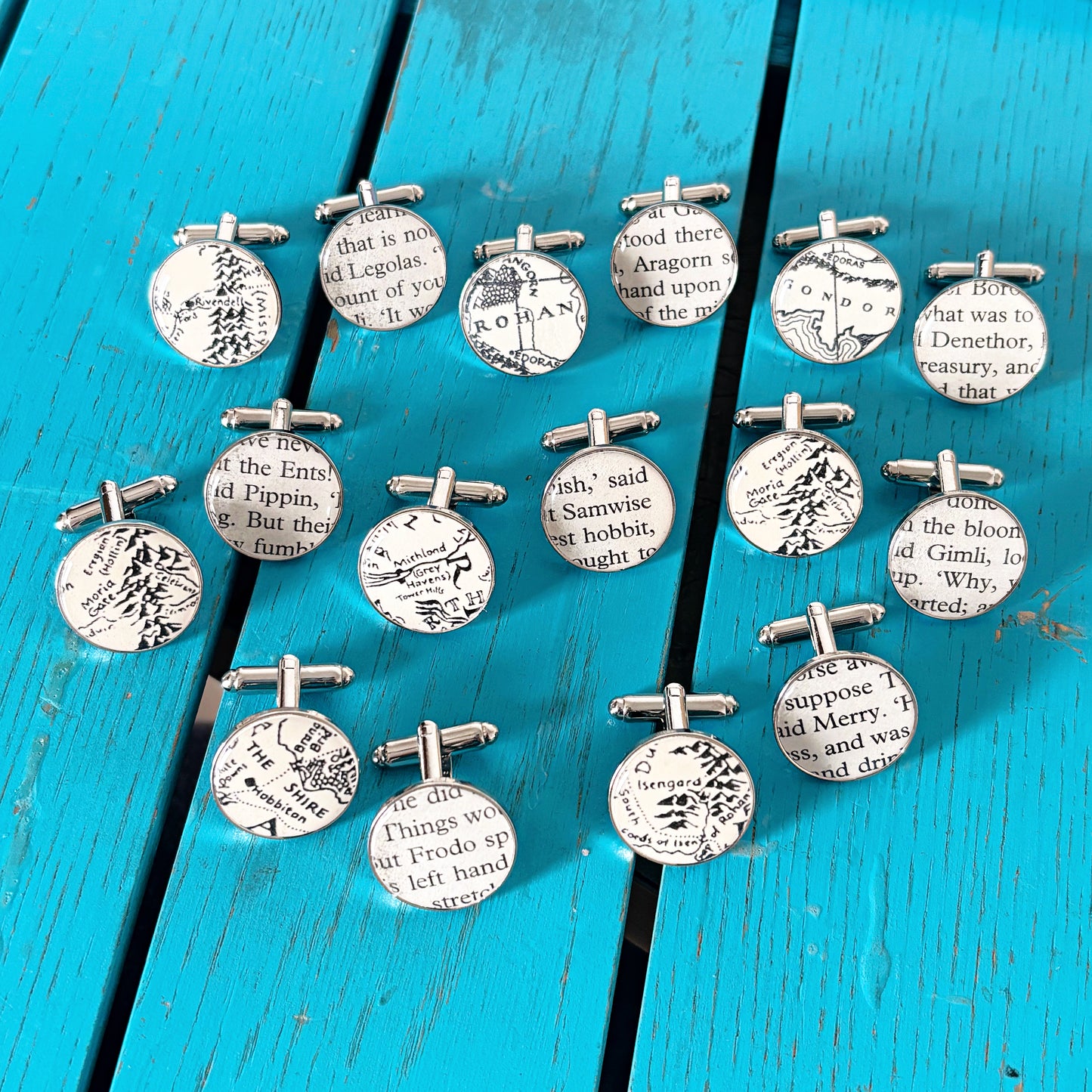 Lord of the Rings Wedding cufflinks - recycled books. Vintage book. Frodo. Bilbo. Gandalf. One Ring to rule them all. Gift for him. Tolkien.