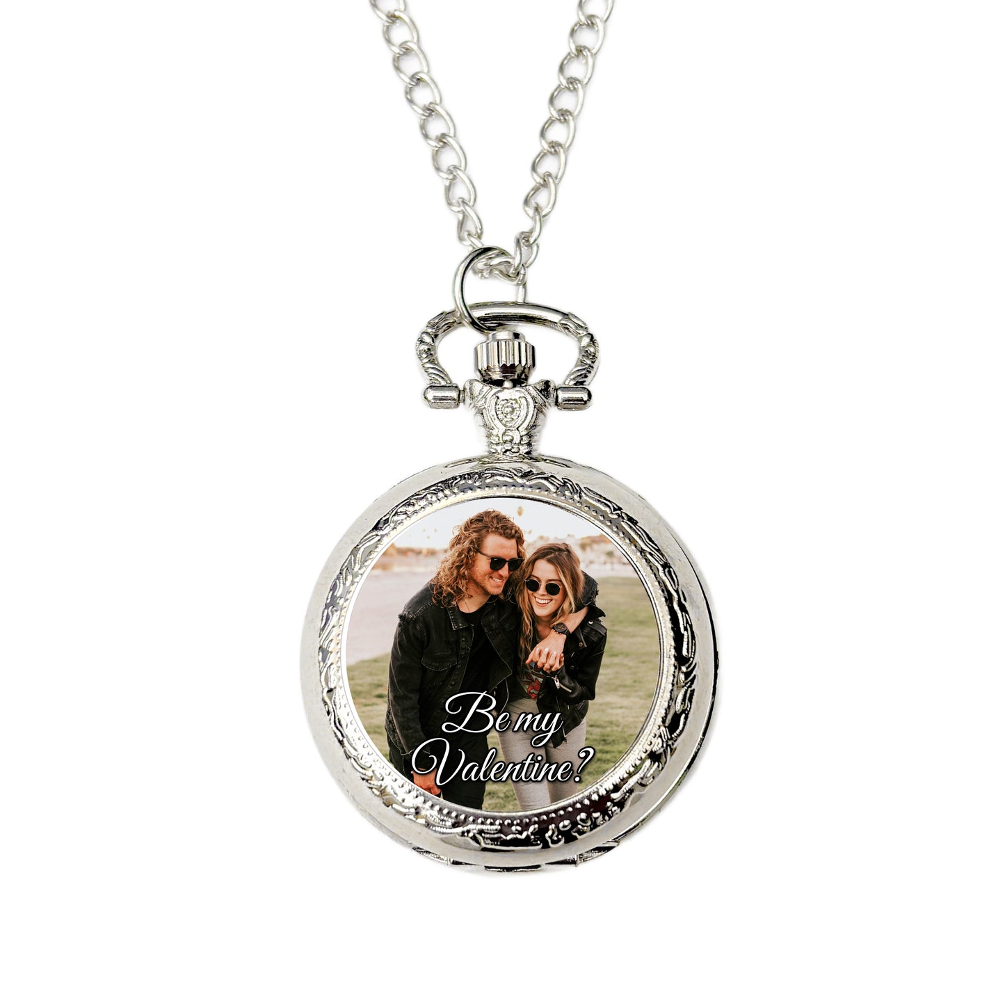 Personalised Photo Pocket Watch – Happy Valentine’s Day Gift for Him