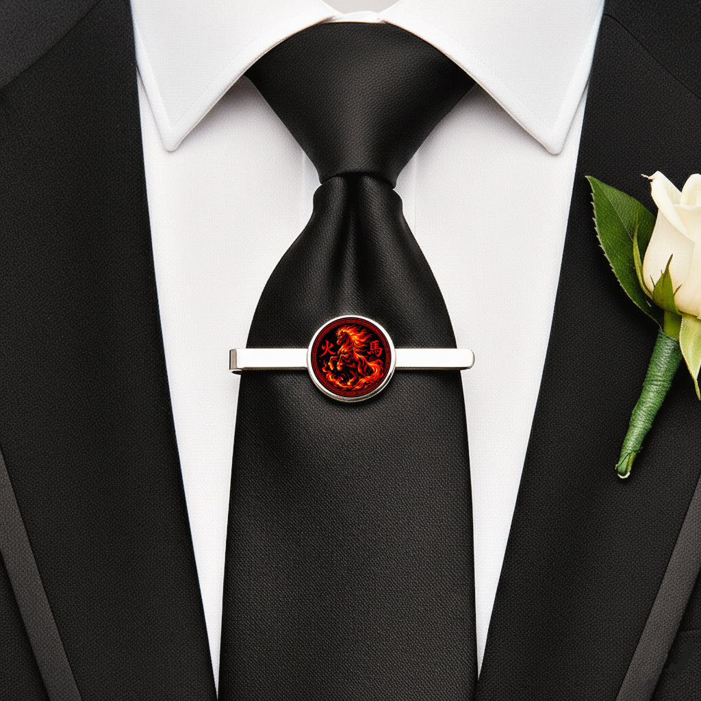 Fire Horse Tie Clip | Chinese New Year Fire Horse Zodiac Gift