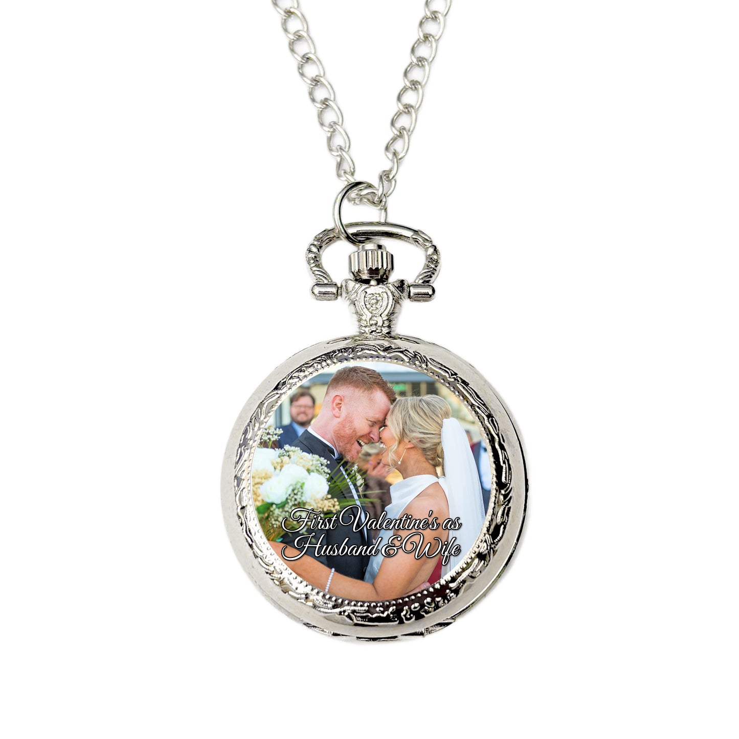 Personalised Photo Pocket Watch – Be My Valentine Gift for Him
