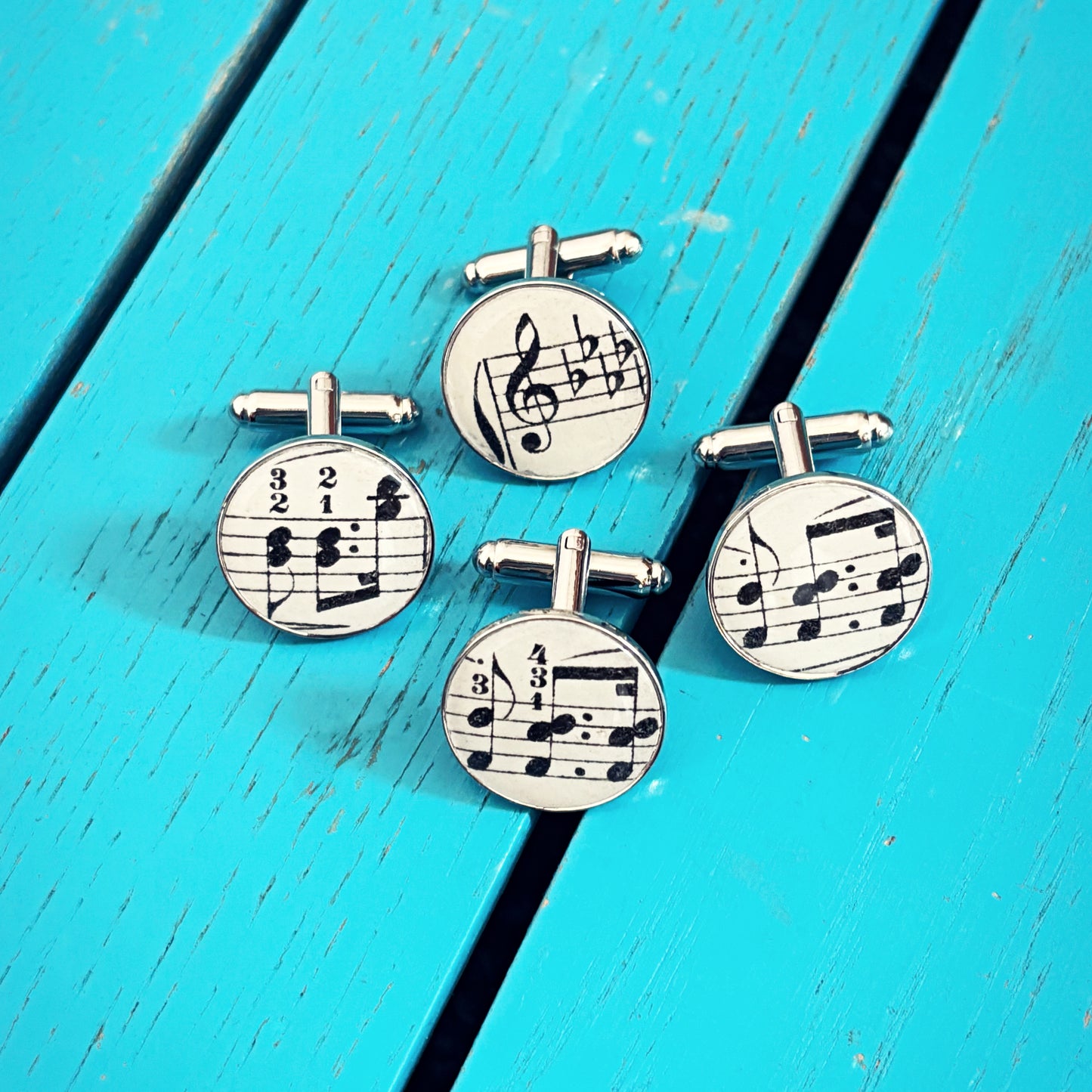 Recycled Sheet Music Cufflinks
