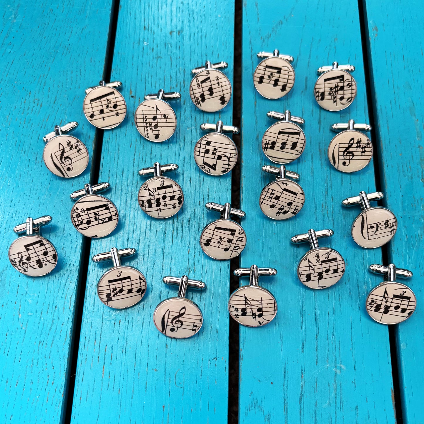 Recycled Sheet Music Cufflinks