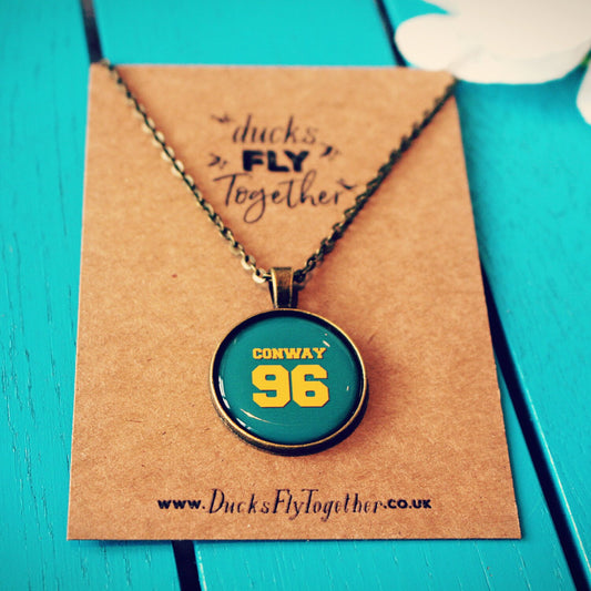 Mighty Ducks inspired pendant. Ducks Fly Together! Quack Attack! Charlie Conway #96. I will not quack at the principal. Retro necklace. 90's