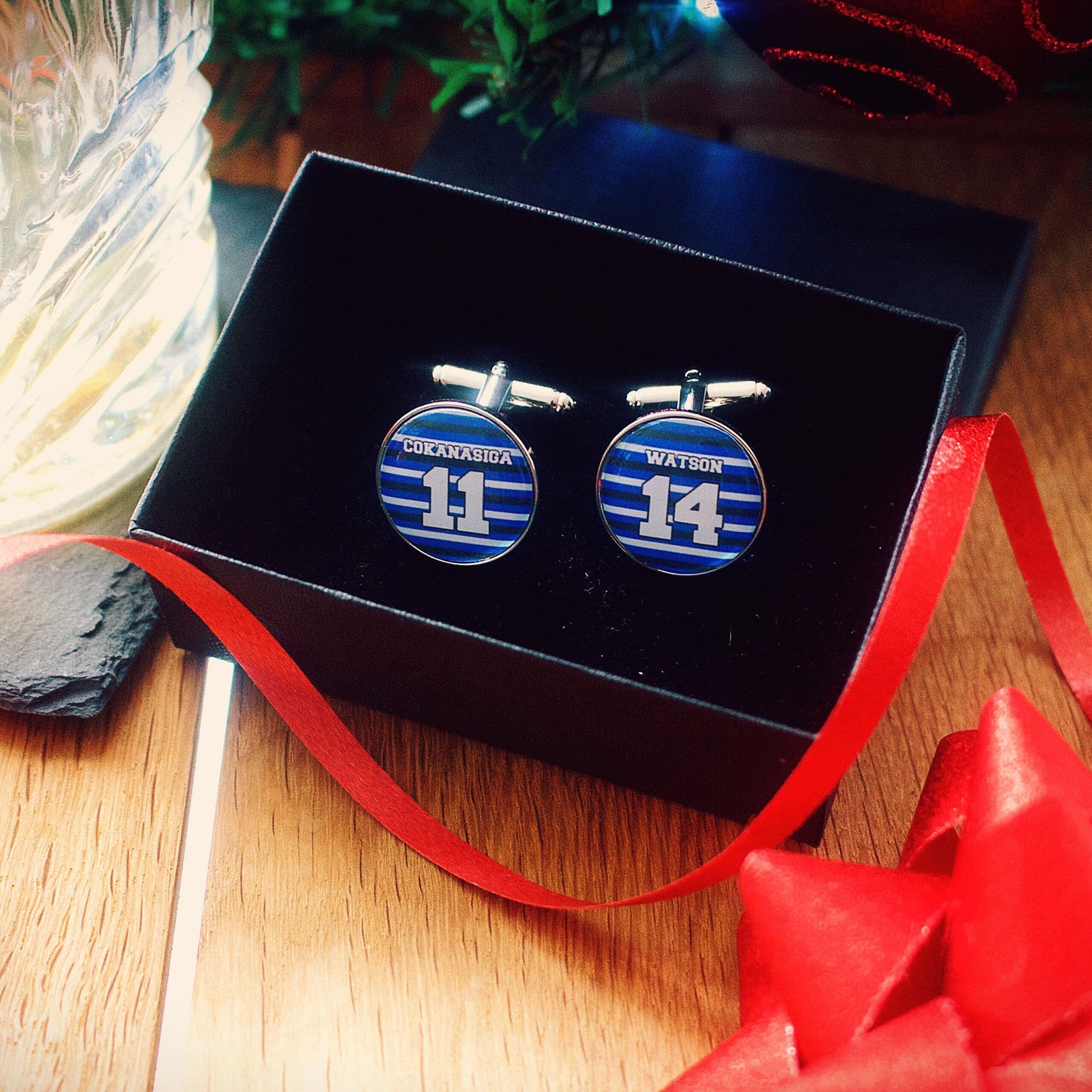 Bath Rugby Cufflinks. Personalised gift for rugby fan. Christmas present for men. Premiership Rugby. Sports jersey. Your name.