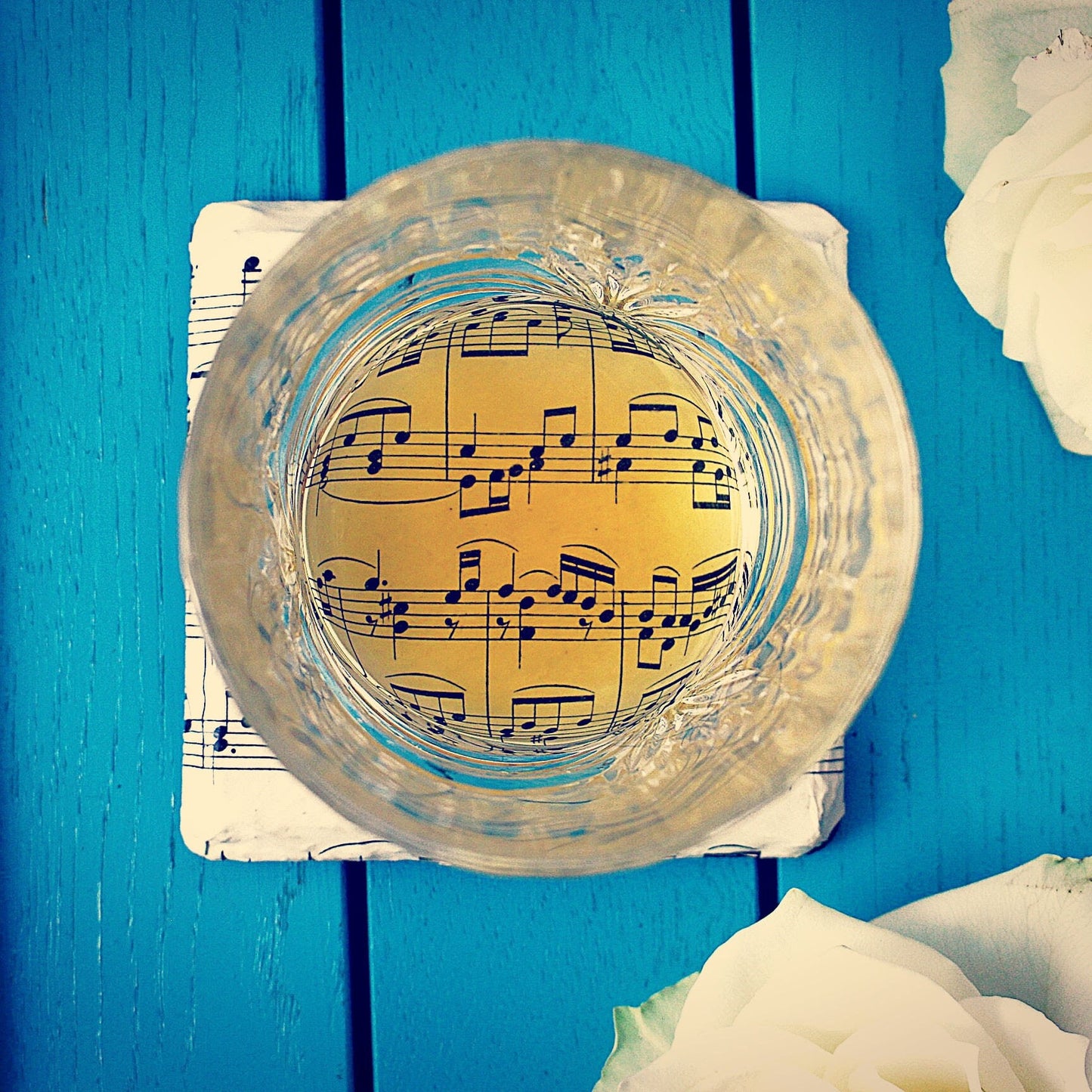 Music score coasters. Recycled sheet music gift. Music lover. Personalised musician gift. Upcycled musical. Mothers Day Gift. Gift for Mum.