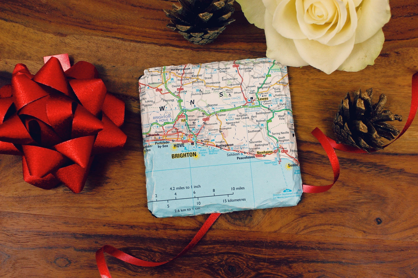 Personalised map coasters. Favourite place. First home. Where we met. Special place memory. Recycled map coasters. Set of 4 or 6. London.