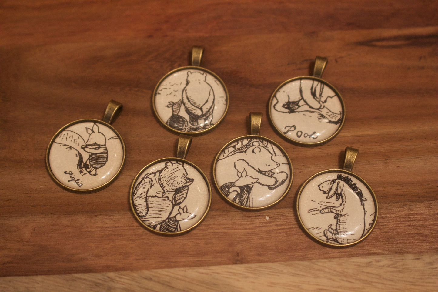 Winnie the Pooh book page pendant/necklace Recycled vintage book Pooh Piglet Tigger Eeyore Christopher Robin. Mothers Day Gift. Gift for Mum
