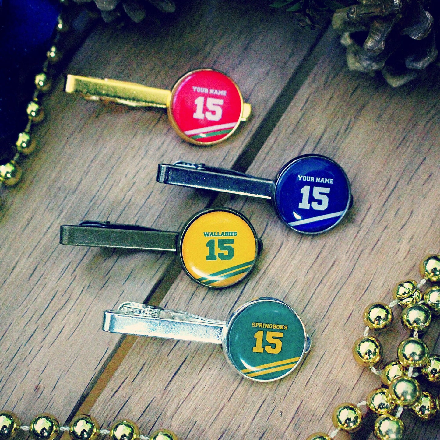 International Rugby Shirt Tie Bar/Pin/Clip. Wales England Scotland Ireland Springboks Wallabies All Blacks. Gift for rugby fan. Dad. Wedding