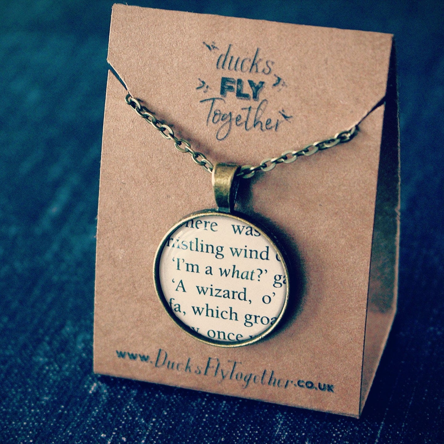Lord of the Rings necklace - recycled book page. Gandalf Frodo Samwise. Elfish. Vintage book. Tolkien gift. Mothers Day Gift. Gift for Mum.