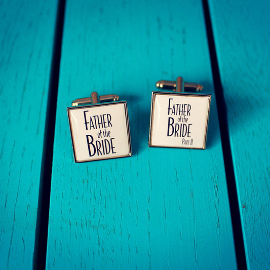 Father of the Bride Cufflinks - Film Cufflinks - Movie poster. Unique wedding cufflinks