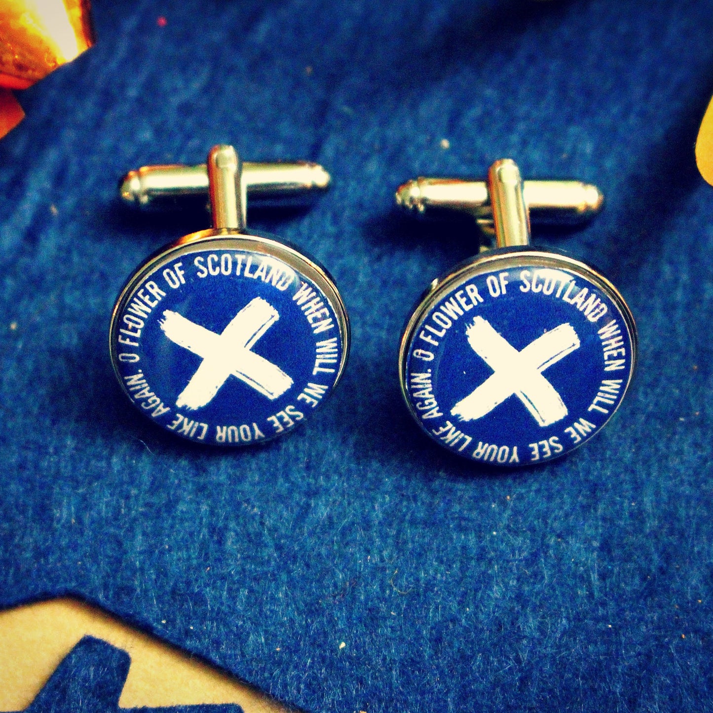 O Flower of Scotland Cufflinks. Scotland Rugby Fan. Rugby gift for him.Rugby Anthem. Six Nations. Murrayfield. Present for dad. Pocket Watch
