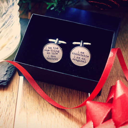 Hamilton Musical lyrics Cufflinks - Musical Theatre gift. Song lyrics. Broadway. West End. Actor. Inspirational quote. Gift for him.