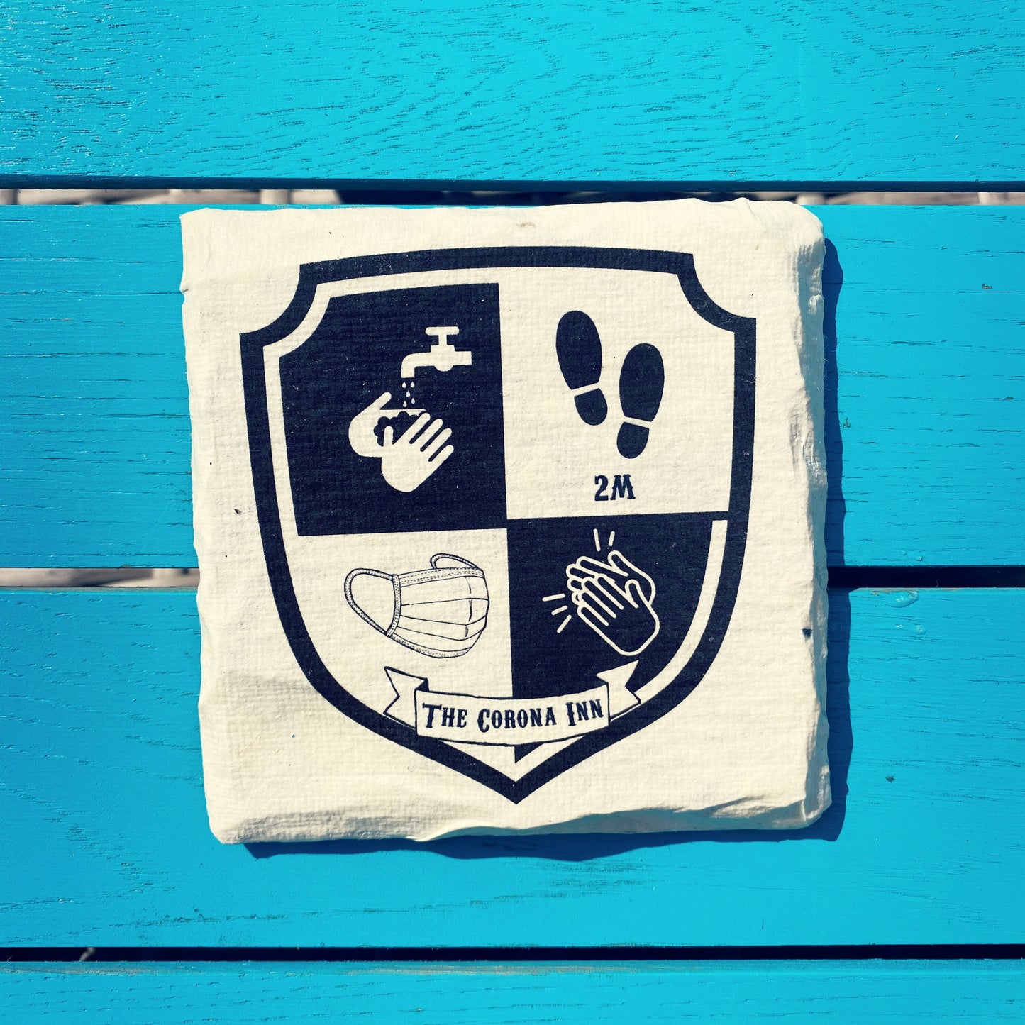 Covid Arms Pub Sign Coasters. Locked Inn. Zoom Bar. Quarantine Isolation Lockdown gifts. Personalised home bar coat of arms. Man cave. Funny