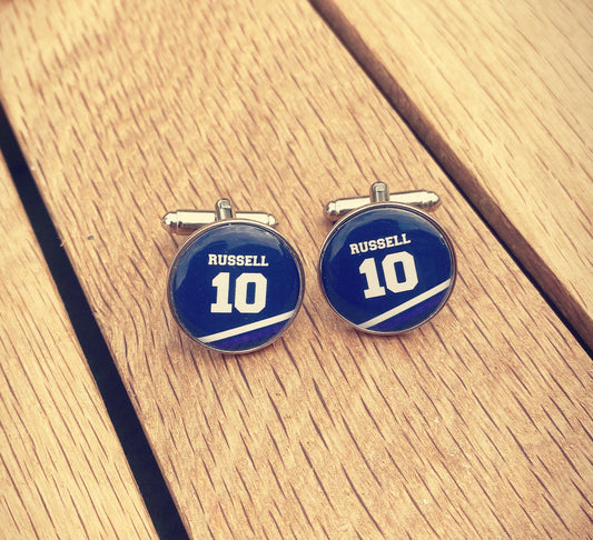 Scotland Rugby Cufflinks. Scottish Six Nations. Personalised sports jersey. Christmas gift for rugby fan, dad, husband. Glasgow. Edinburgh.