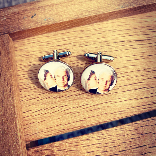 Iconic Movie Poster Cufflinks. Father of the Bride. Hook. Titanic. Groom. Groomsmen. 90s film. Cinema Lover. Wedding theme. TV show. Dad.