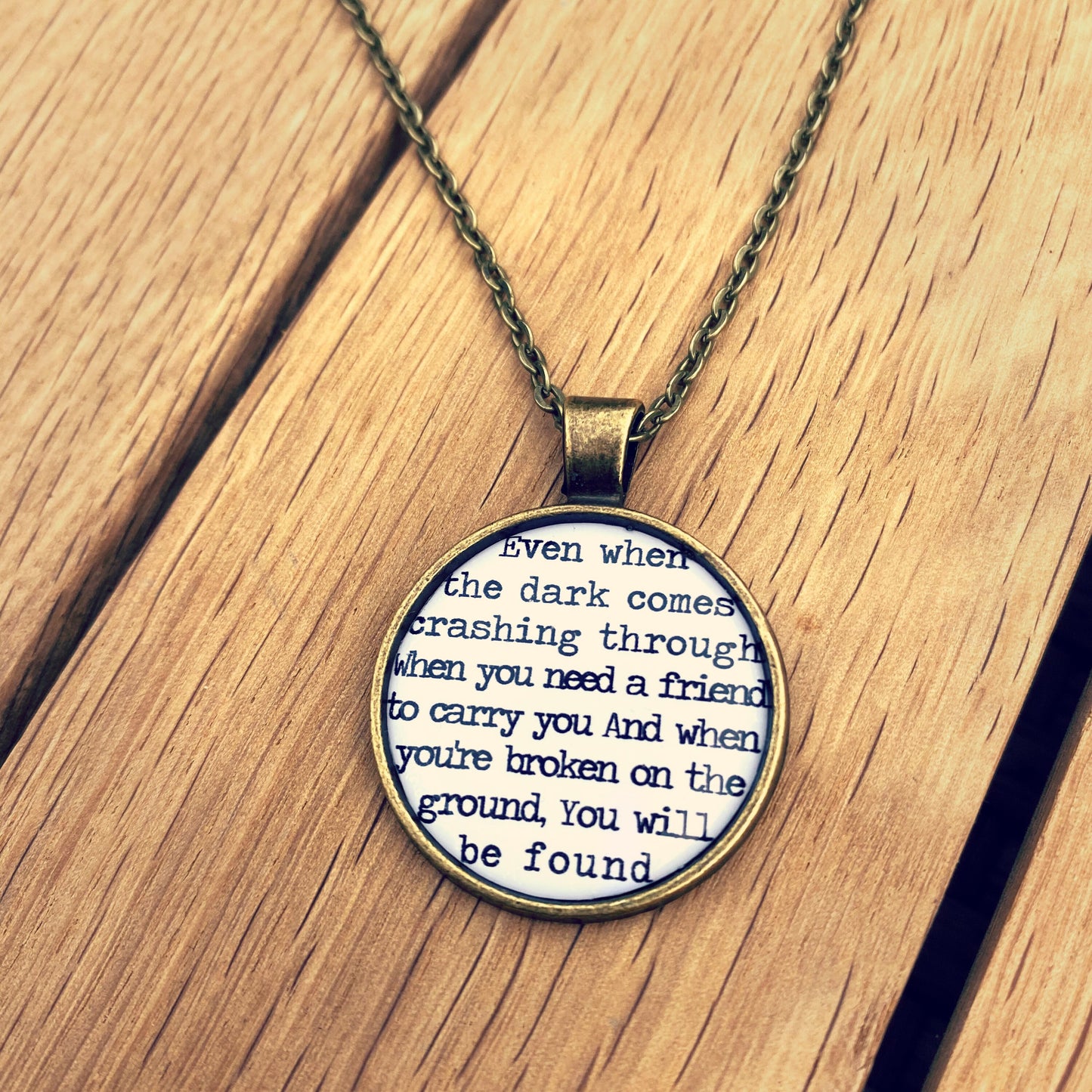 Song Lyrics Pendant! Personalised gift. Greatest Showman - This is Me! First Dance Wedding Song. Musical Song Lyrics. Unisex necklace