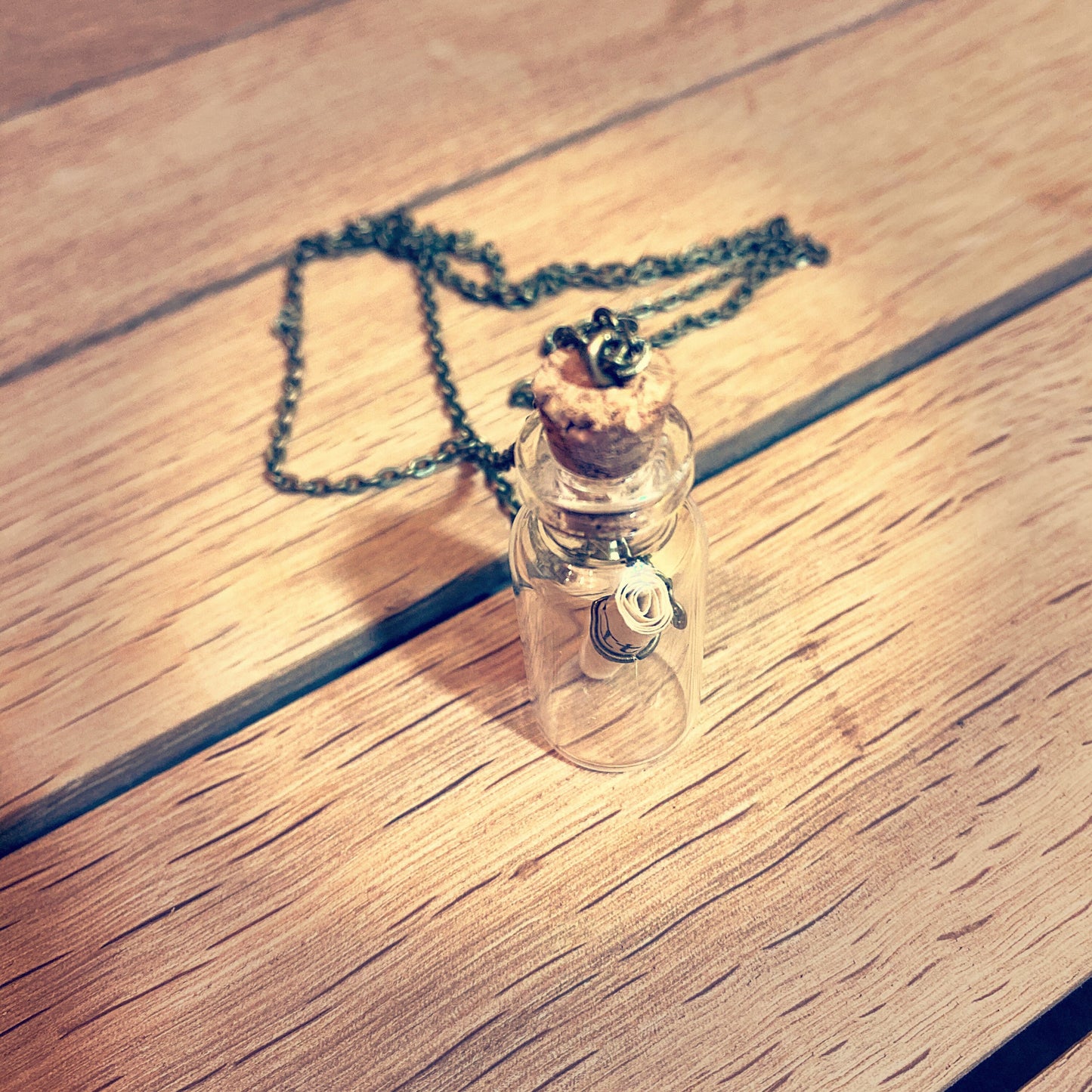 Message in a Bottle pendant. Personalised message necklace. Valentines gift. Song lyrics. Recycled book quotes. Love note. Wedding jewellery