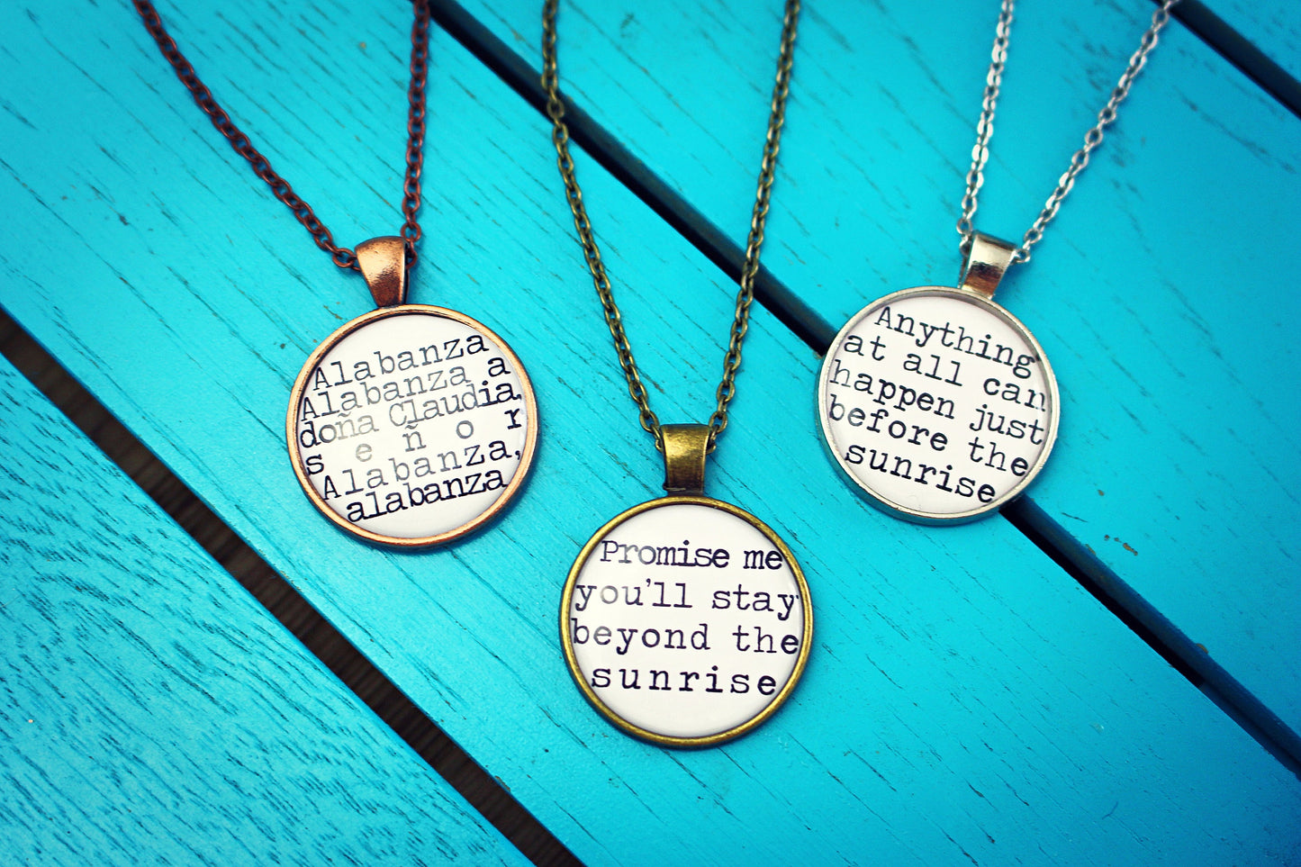 Musical Theatre Song Lyrics Necklace. In The Heights Before the Sunrise Alabanza Washington Heights Mothers Day Gift. Gift for Mum.