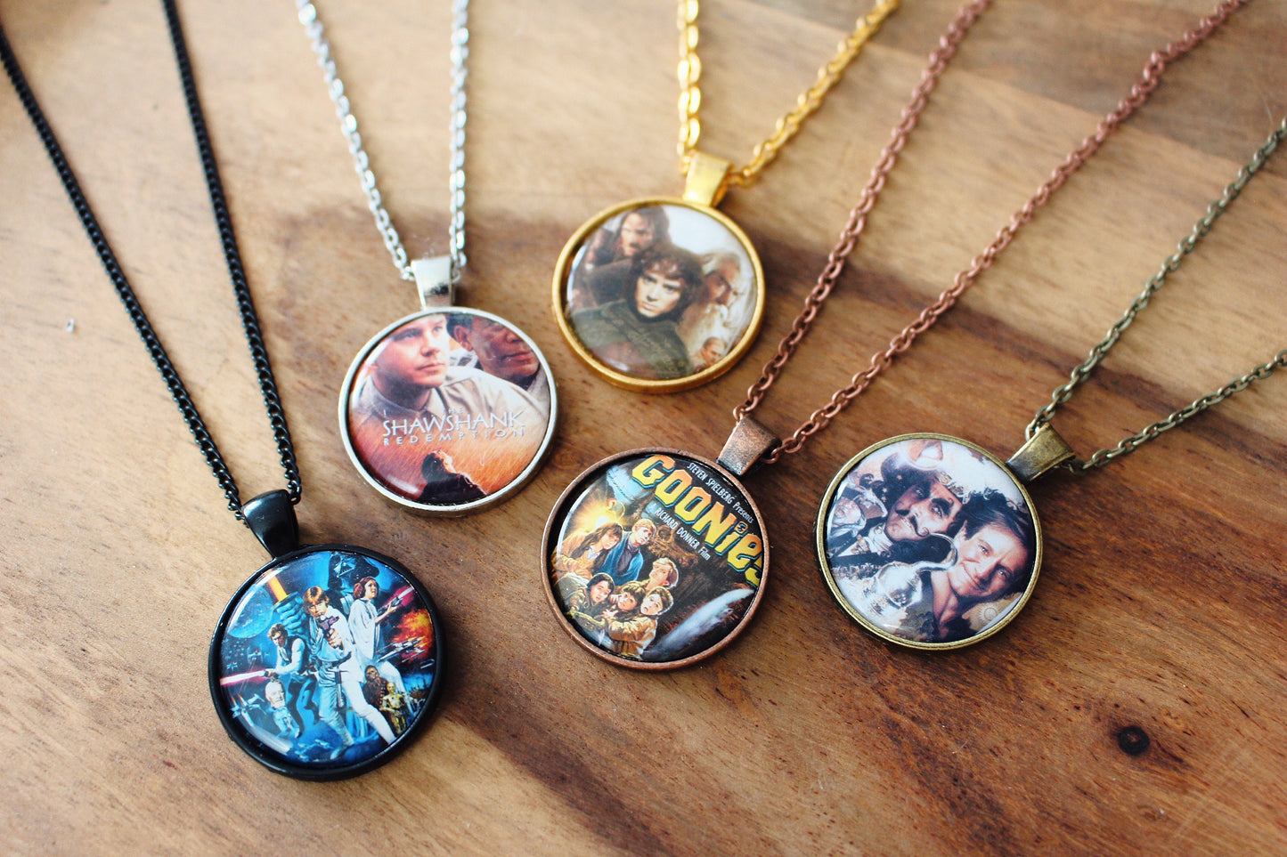 Iconic Movie Poster Necklace Film Buff Movie Lover Gift Filmmaker Jewellery Classic Films Pendant. Favourite Movie First Date film Childhood