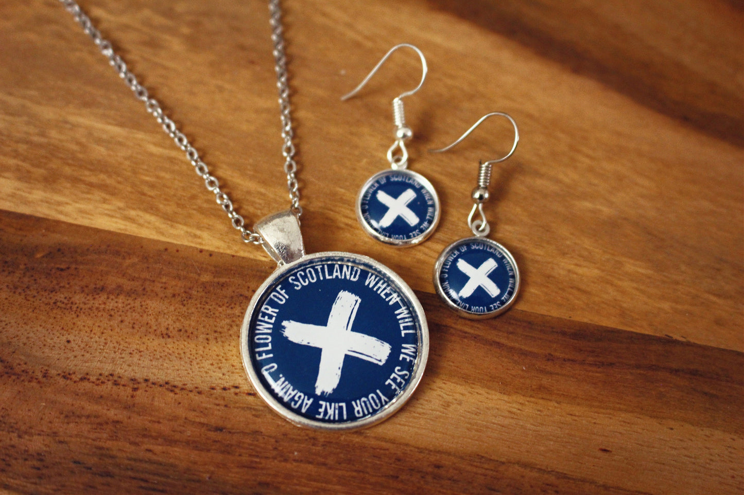 Six Nations Rugby Anthems Necklaces Earrings. Ireland's Call. Swing Low Sweet Chariot. Bread of Heaven. O Flower of Scotland. Rugby fan.