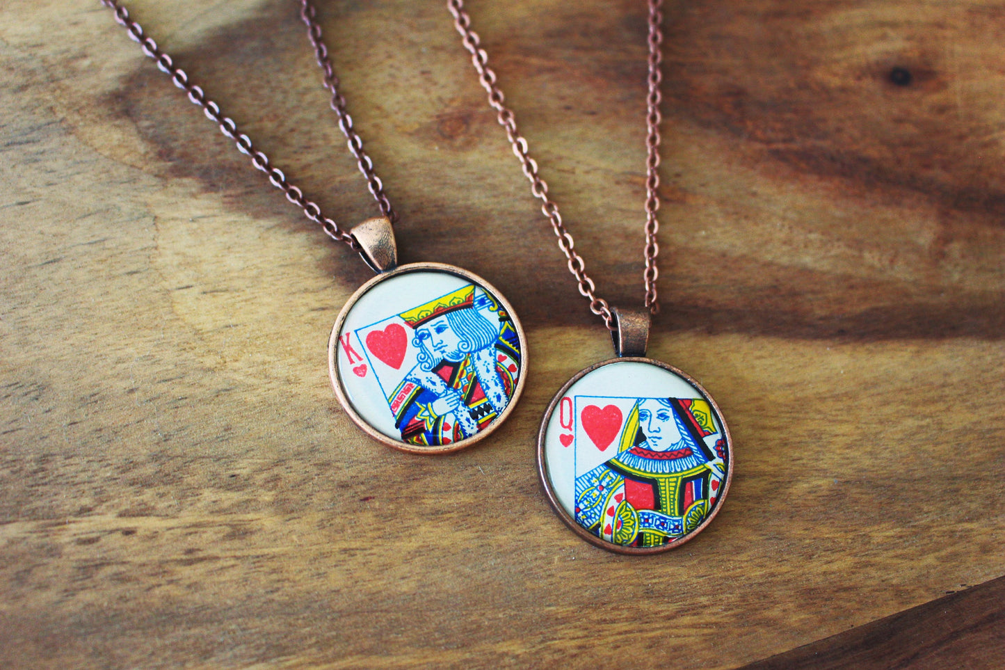 Queen of Hearts pendant/necklace. Recycled playing cards. Anniversary gift. Romantic. Alice in Wonderland. Mothers Day Gift. Gift for Mum.