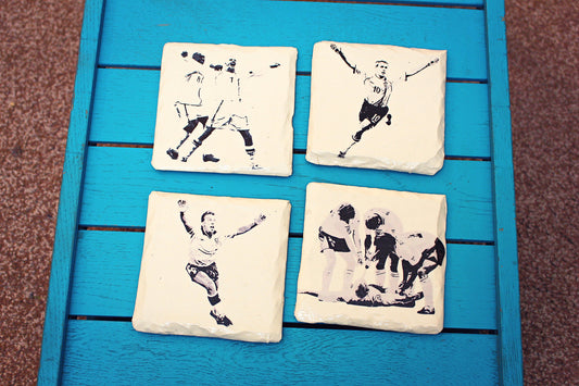 Iconic Football Moments Coasters - Man Cave Home Bar Pub England Football Three Lions. Man City Man Utd Liverpool Arsenal Chelsea Spurs gift