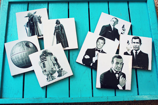 Film Icons Coasters. Music Legends. Favourite Band Gift Movie Lover Gift Actor Decor Favourite Character Film Buff Present Musician Homeware