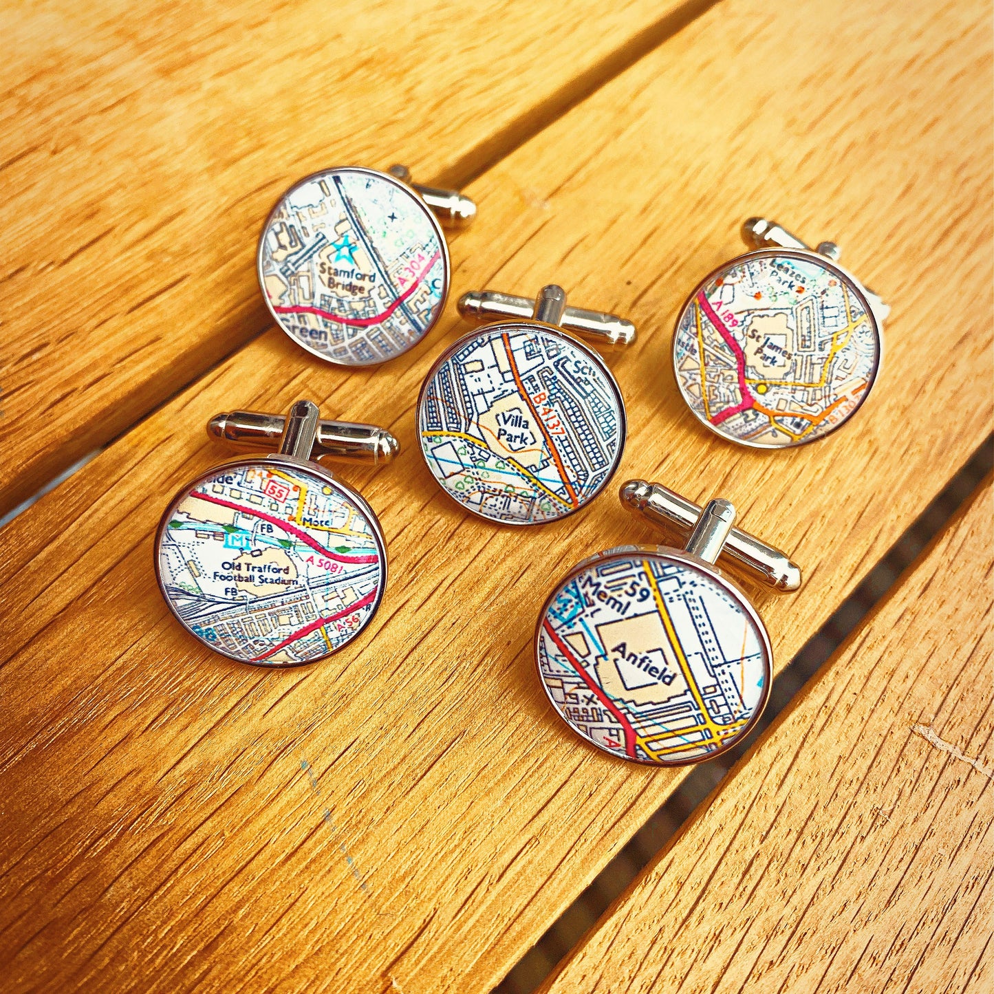Personalised Map Cufflinks. Football Stadium Maps. Rugby Map. Vintage Maps. Special Places Gift for him. Wedding Cufflinks. Custom Location.