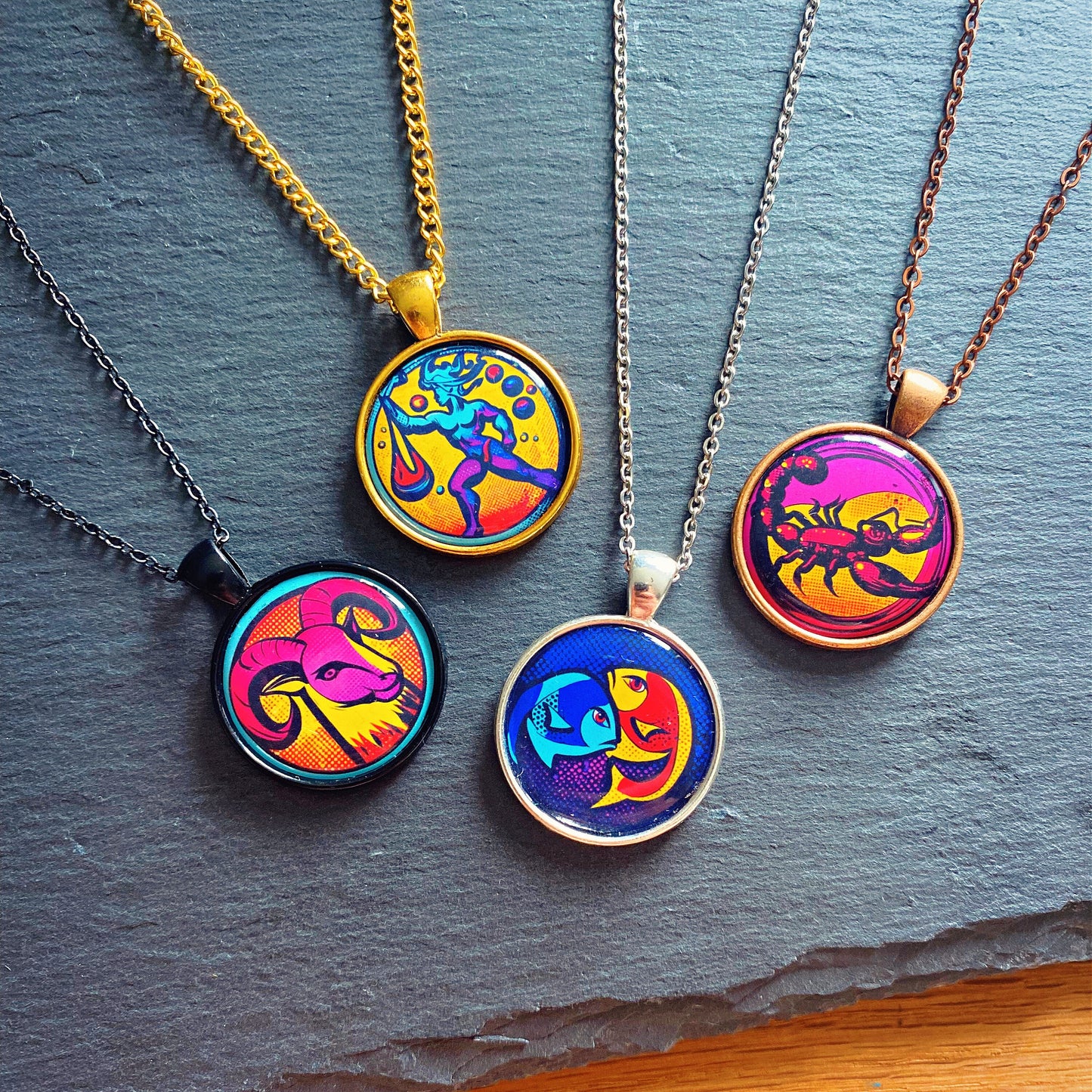 Taurus Earrings. Horoscope Symbol Necklace. Zodiac Sign Jewellery. Astrology Earrings. Pop Art Colourful Pendant. Star Sign Gift. Bull.