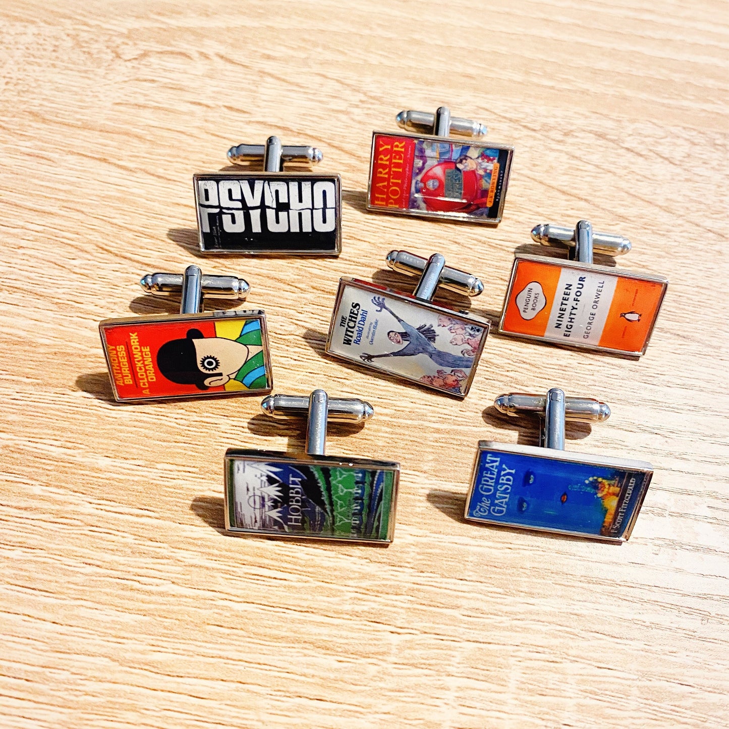 Classic Book Cover Cufflinks. Literature lover. Groomsmen Bookworm themed wedding. Favourite Novel Tie Clip. Reader Gift. Author. Reading.