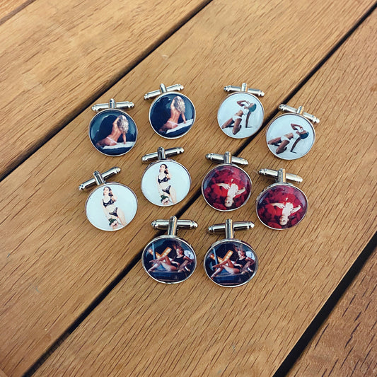 Bridal Boudoir Cufflinks. Custom Made Photograph Jewellery. Fun and Sexy Gift for him. Lingerie, glamour, intimate photo gift Gift for groom