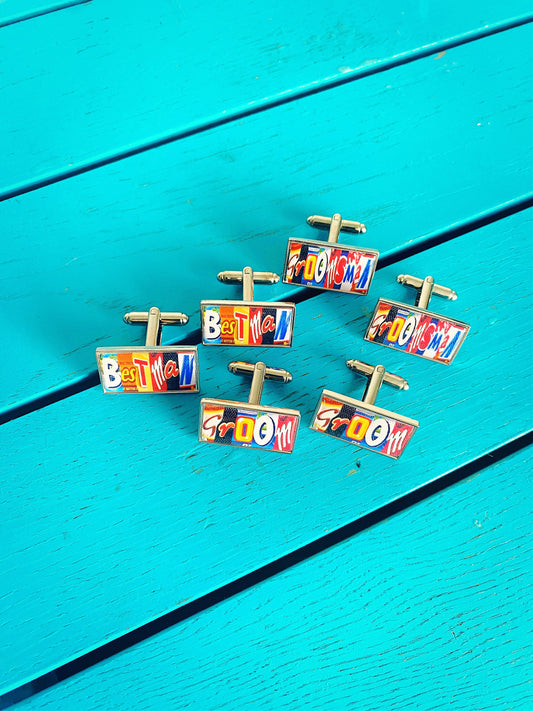 Custom Chocolate Bar Wrapper Cufflinks. Your Name. Groom Best Man Groomsman Gift. Personalised Chocolate Label. Retro Sweets logo Chocoholic