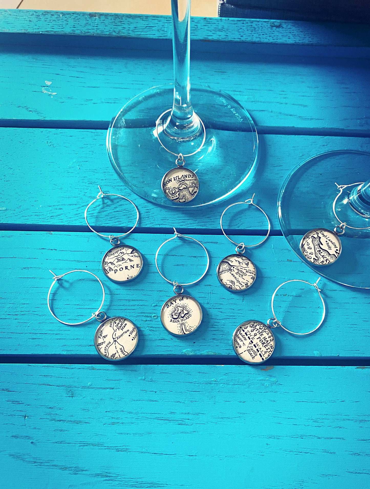 Superhero Wine Charms. Comic Book Logo. Superheroes Party. Personalised Wine Glass Gift. Christmas Alcohol Present.