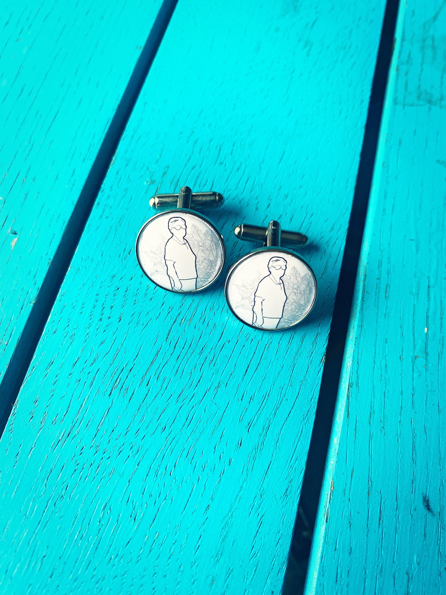 Wedding Couple Line Drawing Cufflinks. Custom made Wedding Anniversary Gift. Minimalist Art. Gay Lesbian Couple. Wedding Dance Drawing.