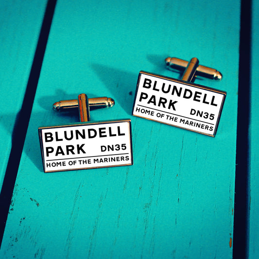 Grimsby Town Football Stadium Cufflinks. Blundell Park Stadium. Gift for Mariners Fan. Road Sign Tie Bar Personalised Street Name. Christmas
