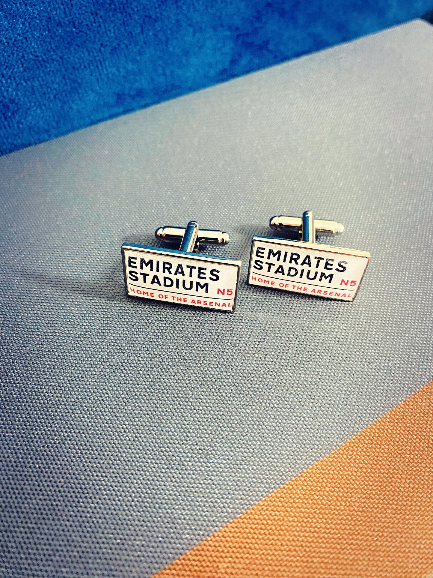 Arsenal Football Shirt Cufflinks. Emirates Stadium. Highbury. Gift for Arsenal Fan. Gunners. Road Sign Tie Bar. Personalised Pocket Watch