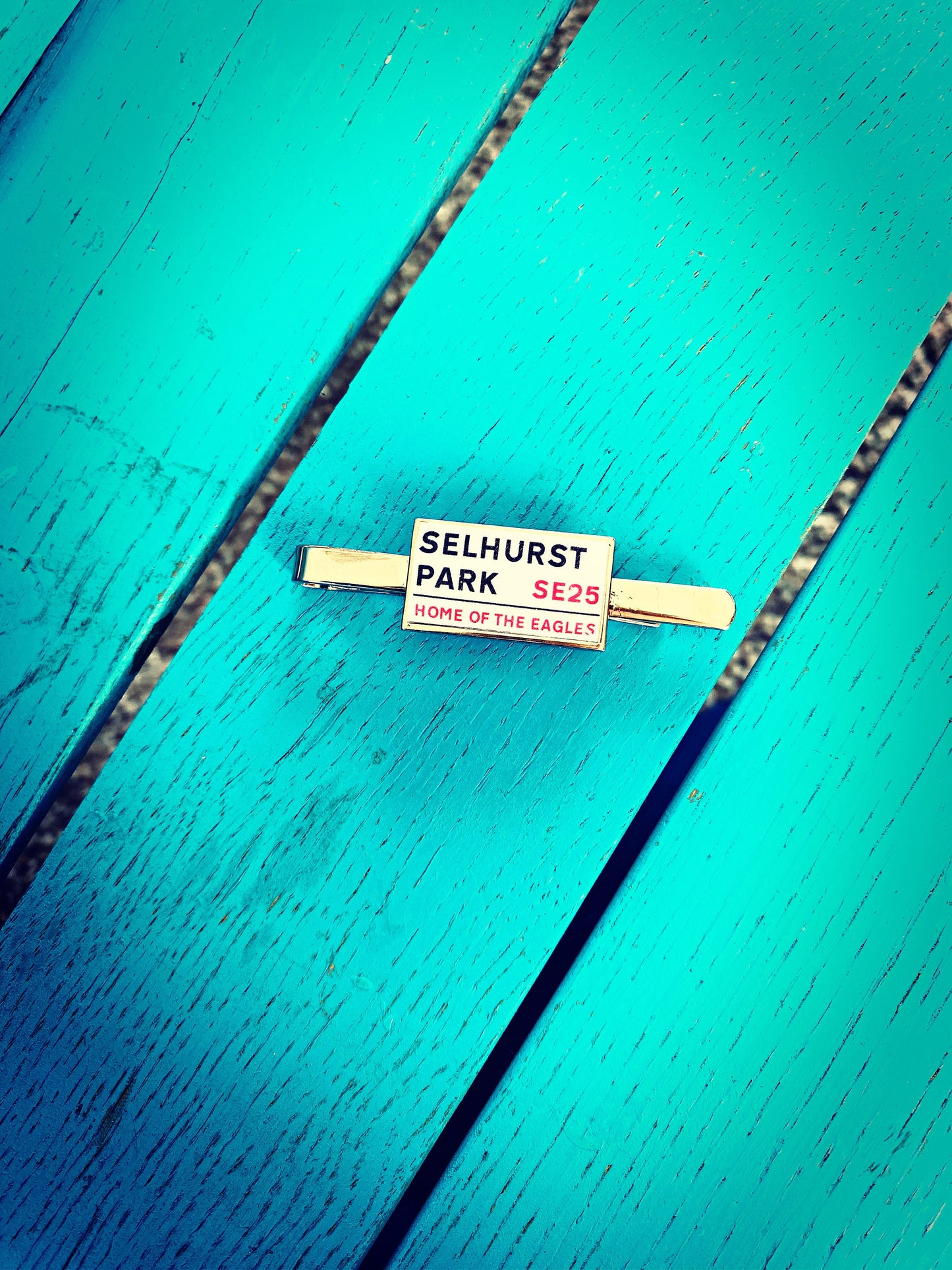 Crystal Palace Football Stadium Cufflinks. Selhurst Park Stadium. Gift for Eagles Fan. Road Sign Tie Bar. Personalised Street Name.