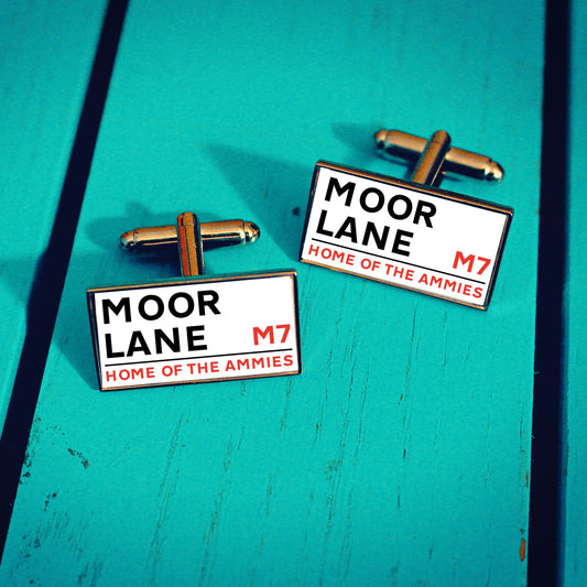 Salford City Football Stadium Cufflinks. Moor Lane Stadium. Gift for Ammies Fan. Road Sign Tie Bar Personalised Street Name. Christmas