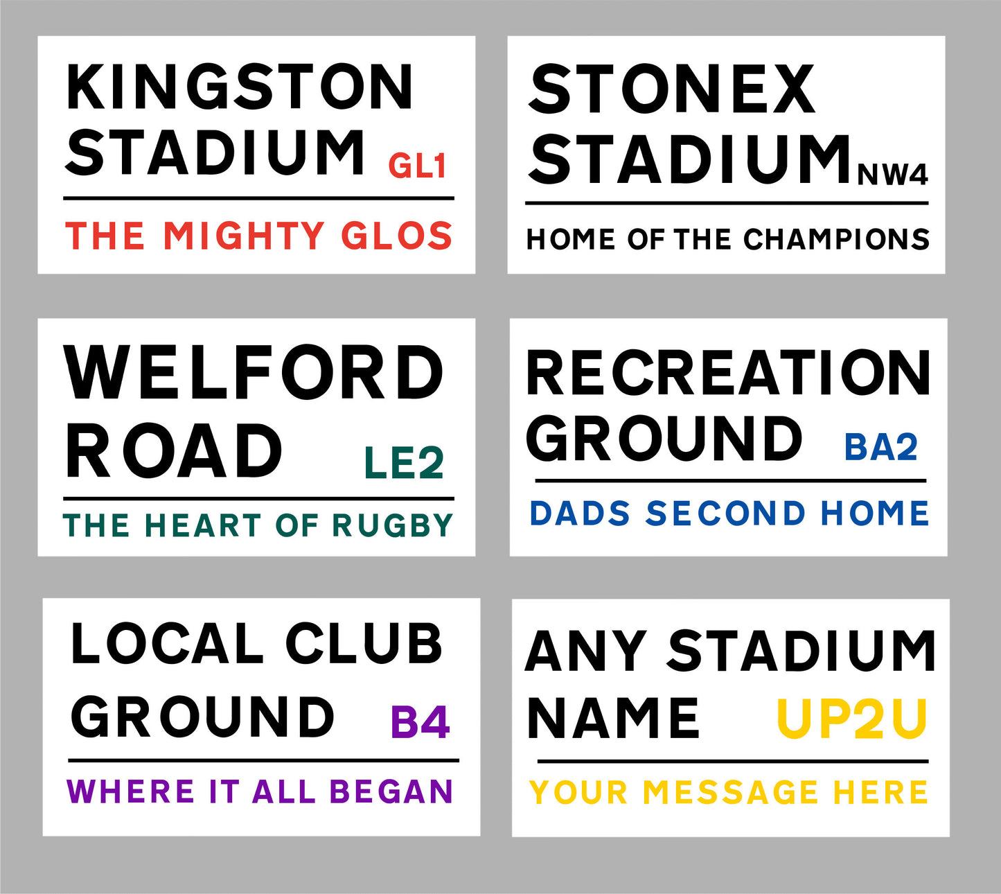 Exeter Chiefs Rugby Stadium Cufflinks. StoneX Stadium. Gift for Chiefs Fan. Road Sign Tie Bar Personalised Street Name. Christmas. Wedding.