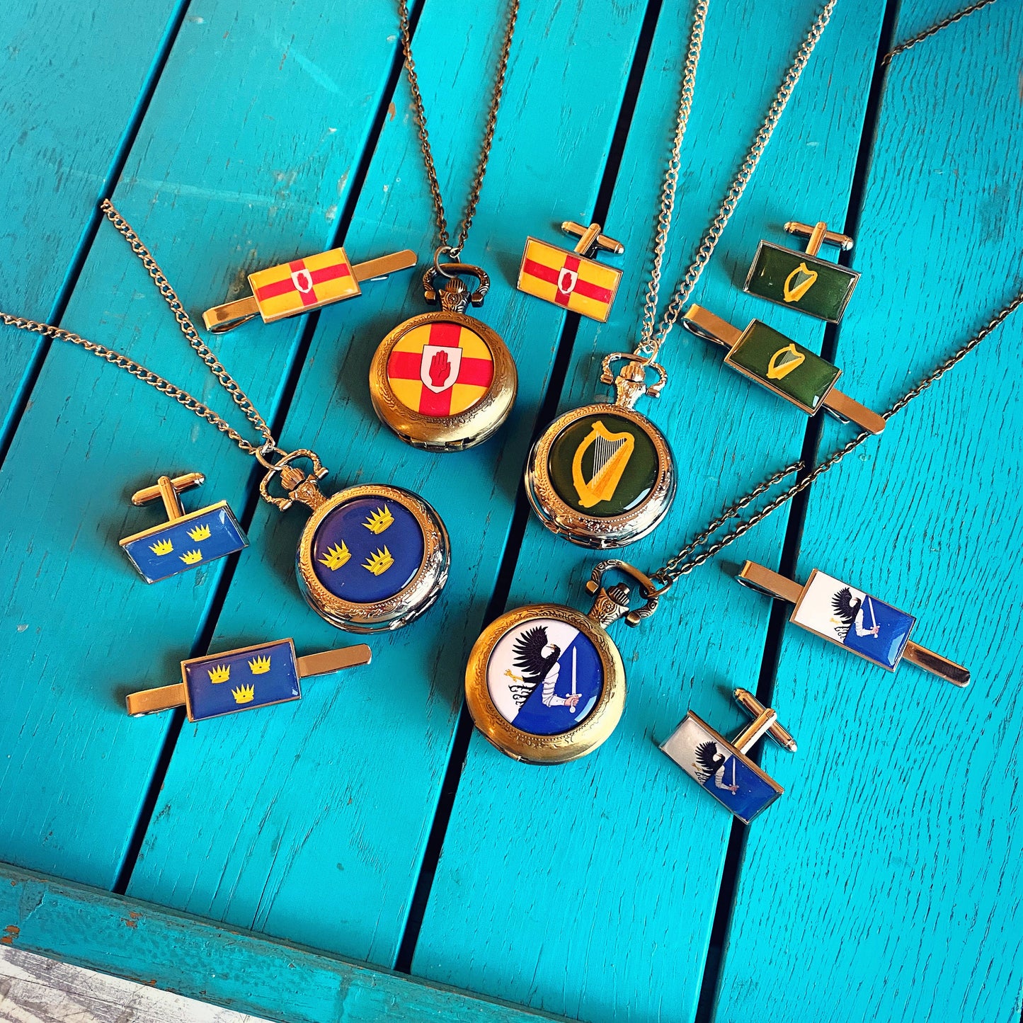 Ireland Province Flag Cufflinks. Leinster Munster Connaught Ulster. Four Province Flag. Irish Wedding. Ireland Pocket Watch. Ireland Rugby.