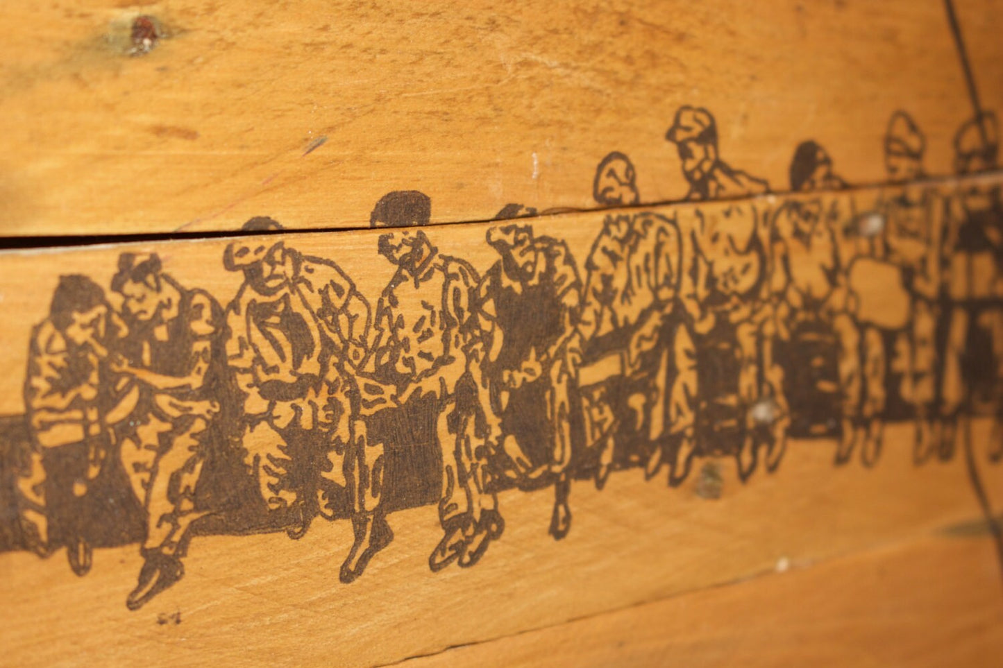 Rustic 'Lunch atop a Skyscraper' 'Men at Lunch' Sign - Reclaimed pallet wood - Hand drawn copy of iconic photo. Housewarming. New York. Gift